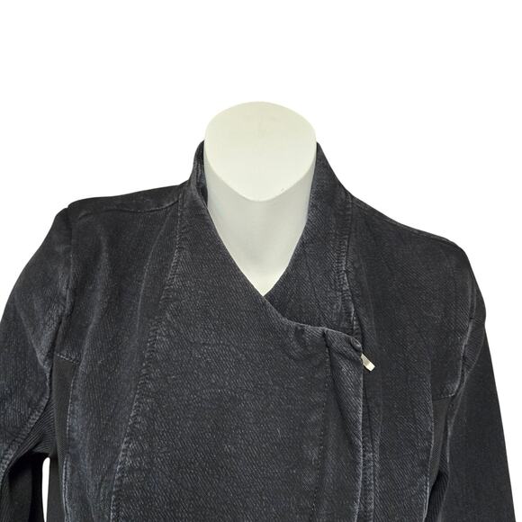 BlankNYC Women Small Jacket Dual Zipper Crepe Mesh Asymmetrical Motor City Moto - Picture 8 of 16
